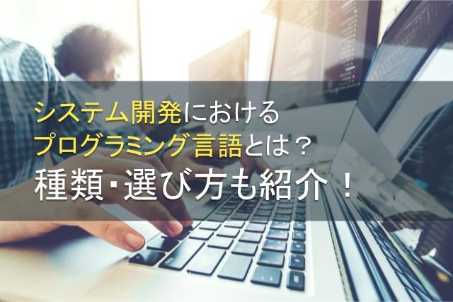 システム開発におけるプログラミング言語とは？【2024年最新版】