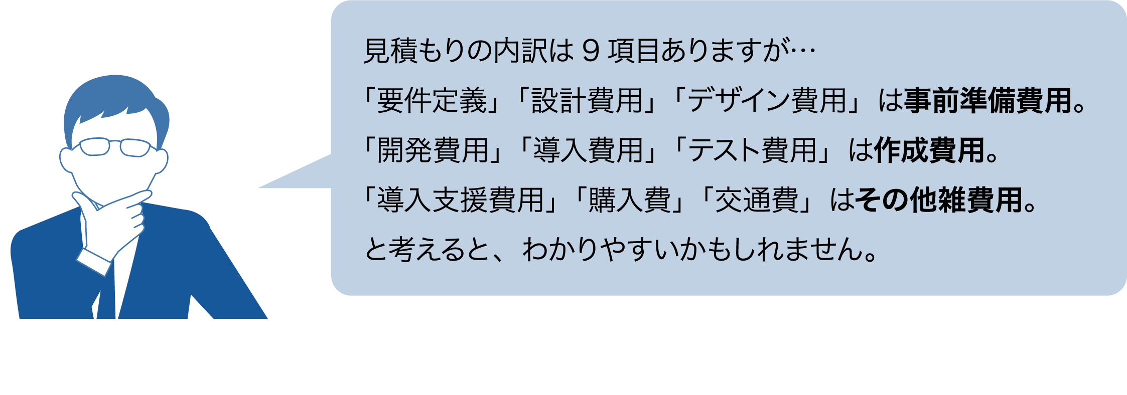 システム開発の見積もり項目分類