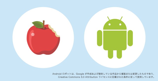 アプリ開発の2つのOS「iOS」と「Android」