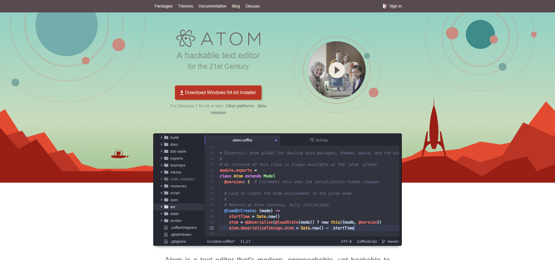 「Atom」のサイト