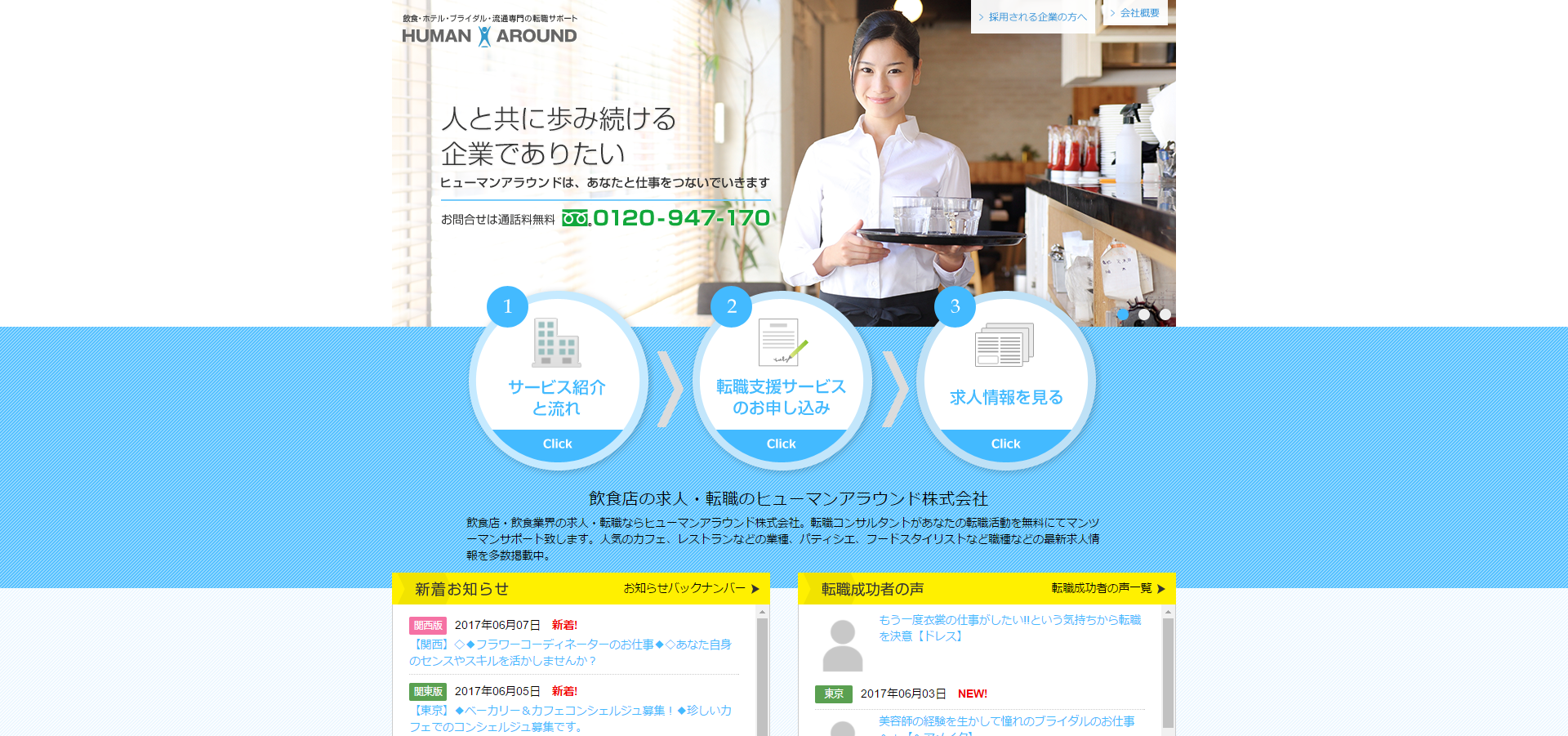 「ヒューマンアラウンド」の公式サイト