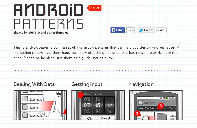「Android Patterns」のサイト