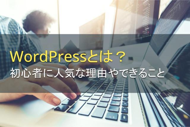 WordPressとは？初心者に人気な理由やできることをわかりやすく解説