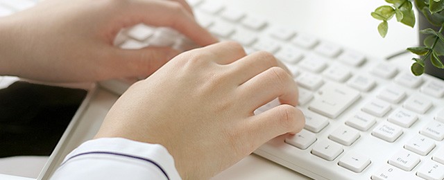 キーボードと手