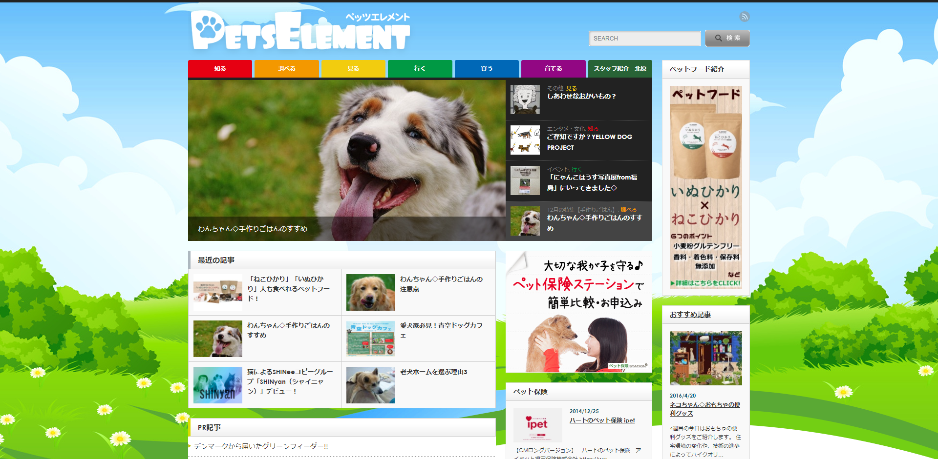 「ペッツエレメント」のサイト