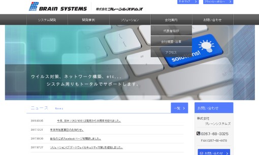 株式会社ブレーンシステムズのシステム開発サービスのホームページ画像