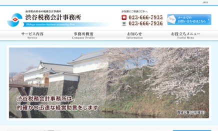 渋谷税務会計事務所の税理士サービスのホームページ画像
