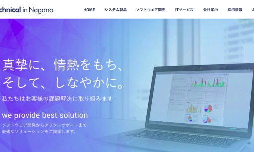 株式会社テクニカルイン長野のシステム開発サービスのホームページ画像