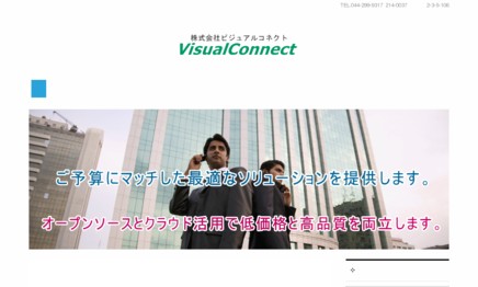 株式会社ビジュアルコネクトのシステム開発サービスのホームページ画像
