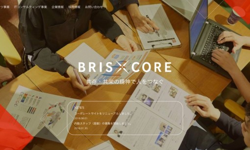 株式会社 BRISXCOREのSEO対策サービスのホームページ画像