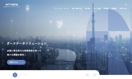 株式会社NTTデータビジネスシステムズのコンサルティングサービスのホームページ画像