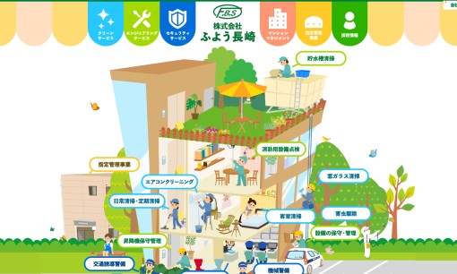 株式会社ふよう長崎のオフィス清掃サービスのホームページ画像