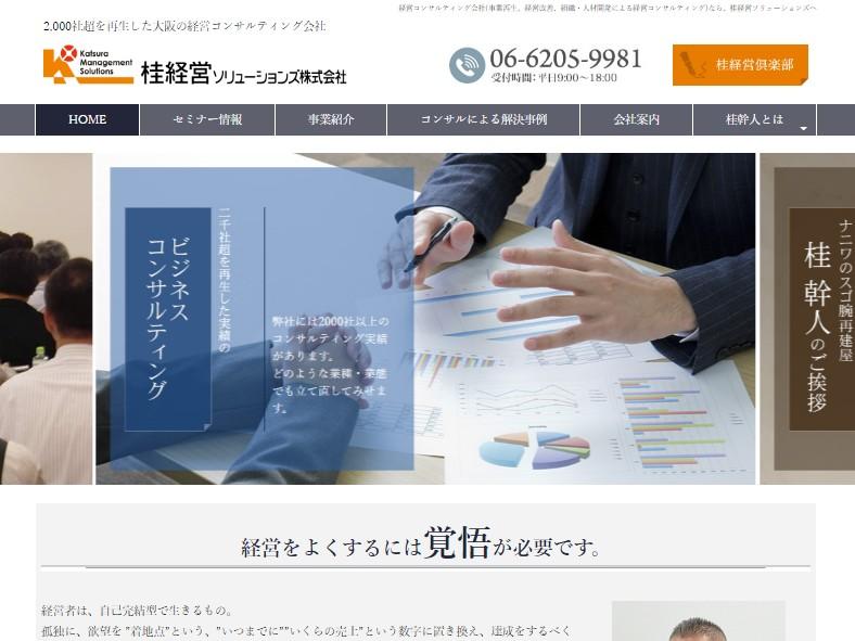 桂経営ソリューションズ株式会社のコンサルティングサービスのホームページ画像