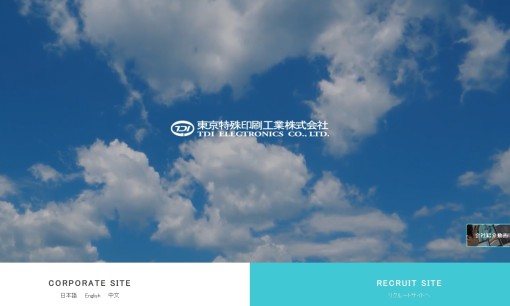 東京特殊印刷工業株式会社の印刷サービスのホームページ画像