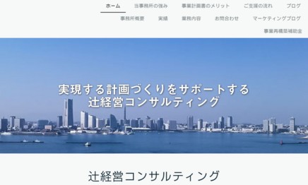 辻経営コンサルティングのコンサルティングサービスのホームページ画像