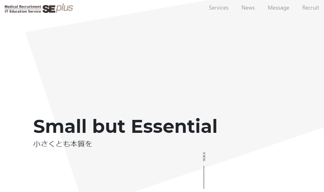 株式会社SEプラスの社員研修サービスのホームページ画像