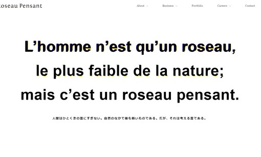 株式会社 Roseau Pensantのホームページ制作サービスのホームページ画像