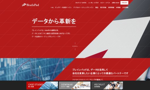 株式会社ブレインパッドのWeb広告サービスのホームページ画像