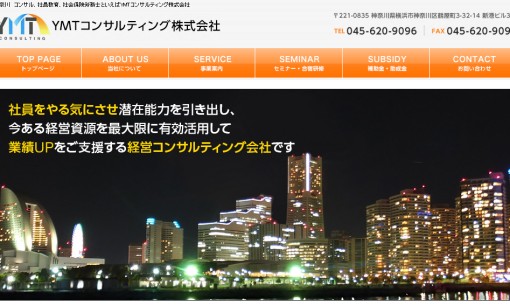 YMT コンサルティング株式会社のコンサルティングサービスのホームページ画像