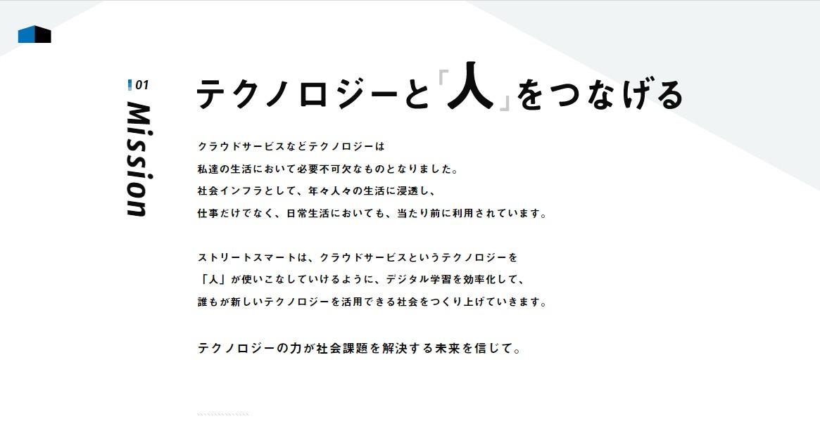 株式会社ストリートスマートのコンサルティングサービスのホームページ画像