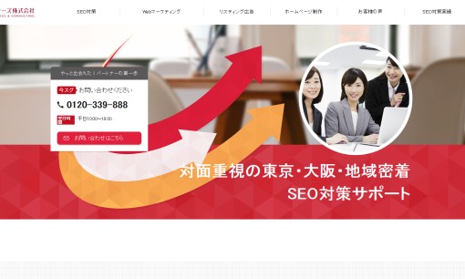 S&Eパートナーズ株式会社のコンサルティングサービスのホームページ画像