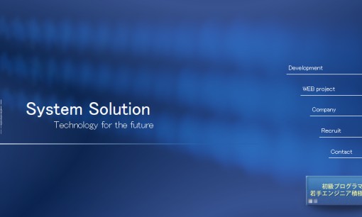 株式会社システムソリューションのシステム開発サービスのホームページ画像