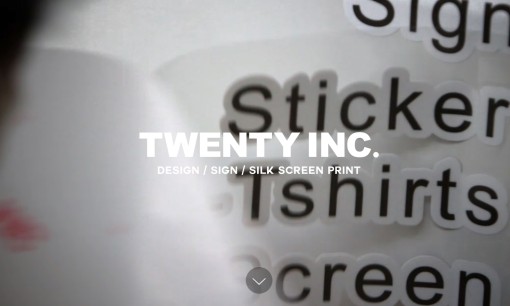 株式会社TWENTYのデザイン制作サービスのホームページ画像