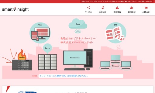 株式会社スマート・インサイトのシステム開発サービスのホームページ画像