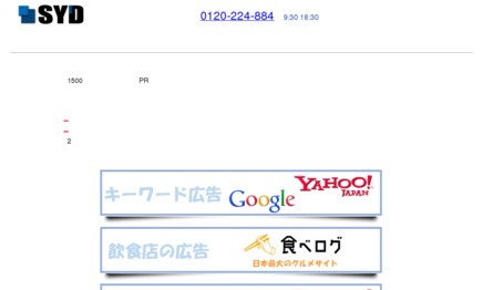 株式会社SYD (エスワイディ)のリスティング広告サービスのホームページ画像