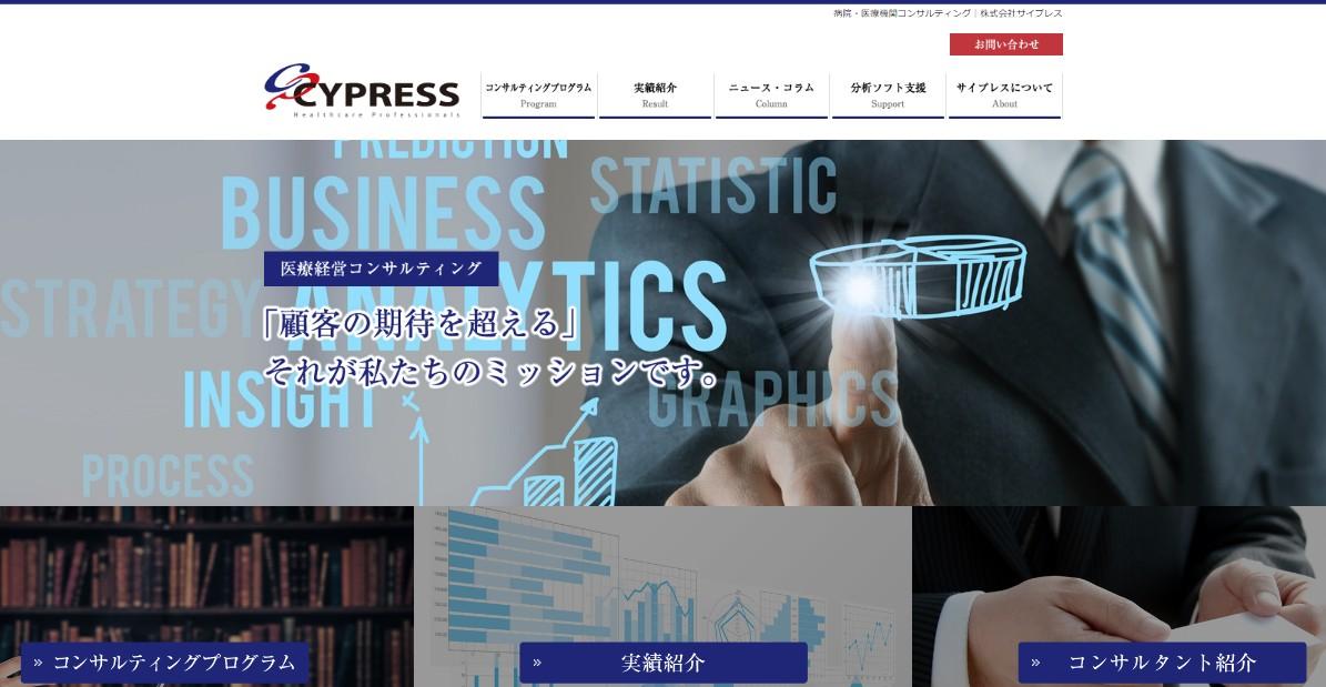 株式会社サイプレスのコンサルティングサービスのホームページ画像