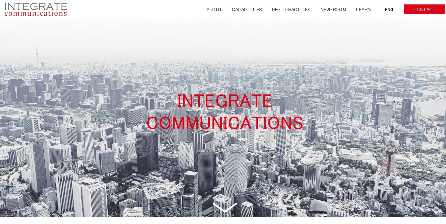 株式会社インテグレートコミュニケーションズのPRサービスのホームページ画像