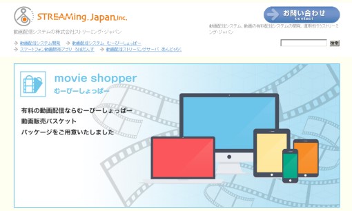 株式会社ストリーミング・ジャパンのシステム開発サービスのホームページ画像