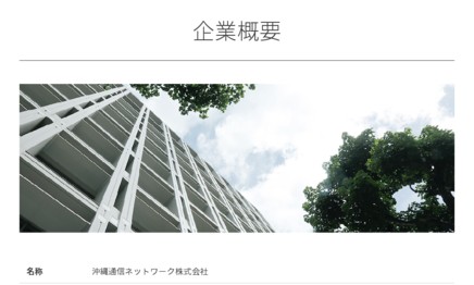 沖縄通信ネットワーク株式会社のシステム開発サービスのホームページ画像