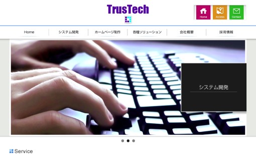 有限会社トラステックのシステム開発サービスのホームページ画像