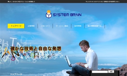 株式会社システムブレインのシステム開発サービスのホームページ画像