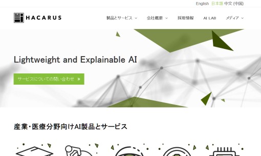 株式会社HACARUSのシステム開発サービスのホームページ画像