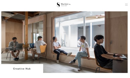 Hachijiのデザイン制作サービスのホームページ画像