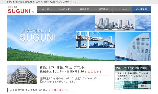 SUGUNI株式会社の人材紹介サービスのホームページ画像