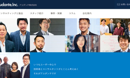 アユダンテ株式会社のマス広告サービスのホームページ画像