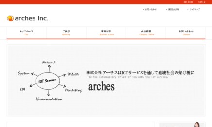 株式会社アーチスのシステム開発サービスのホームページ画像