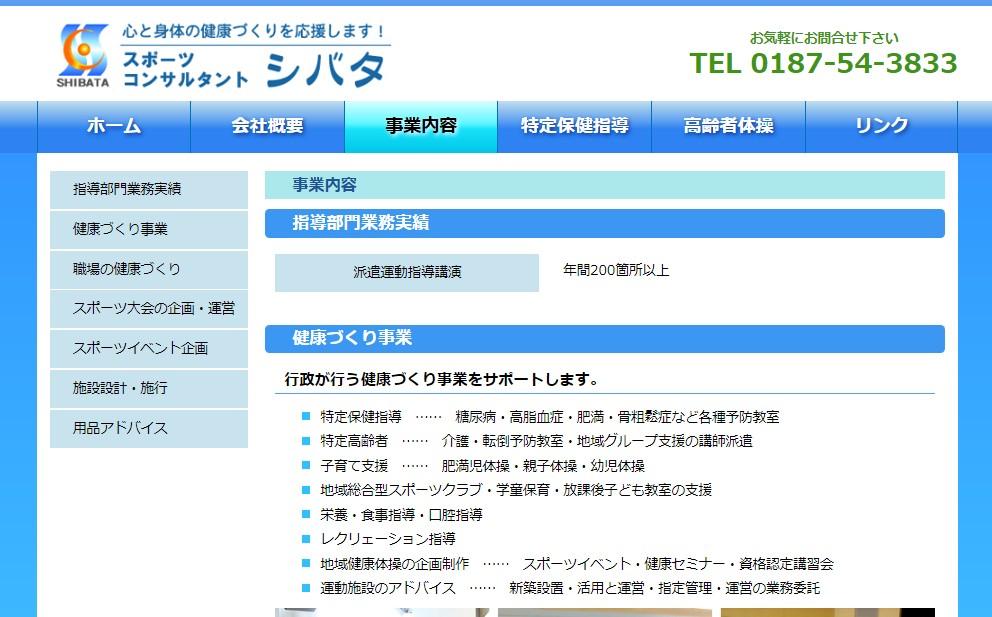 有限会社シバタのコンサルティングサービスのホームページ画像