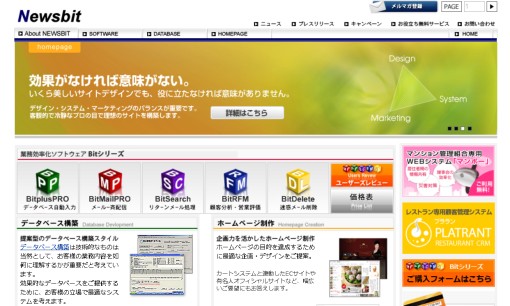 ニュースビット株式会社のシステム開発サービスのホームページ画像