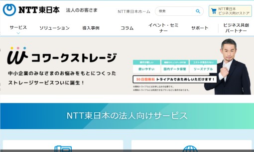 株式会社NTT東日本-北海道のビジネスフォンサービスのホームページ画像