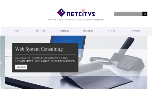 NETCITYS株式会社のシステム開発サービスのホームページ画像