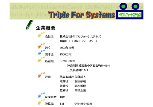 株式会社トリプルフォーシステムズのトリプルフォーシステムズサービス