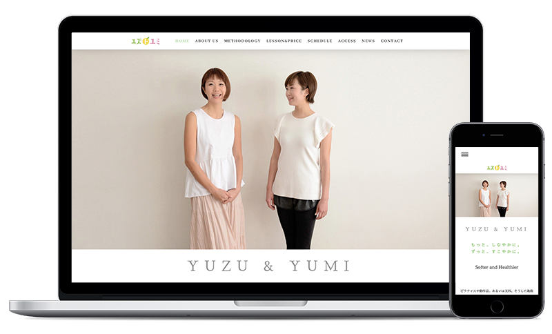 ピラティスや美容に関わるユニットのHP新規立ち上げ