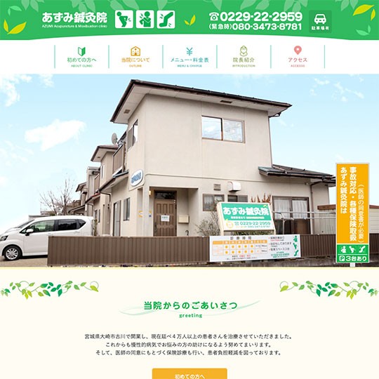 地元の鍼灸院様からのご相談で制作