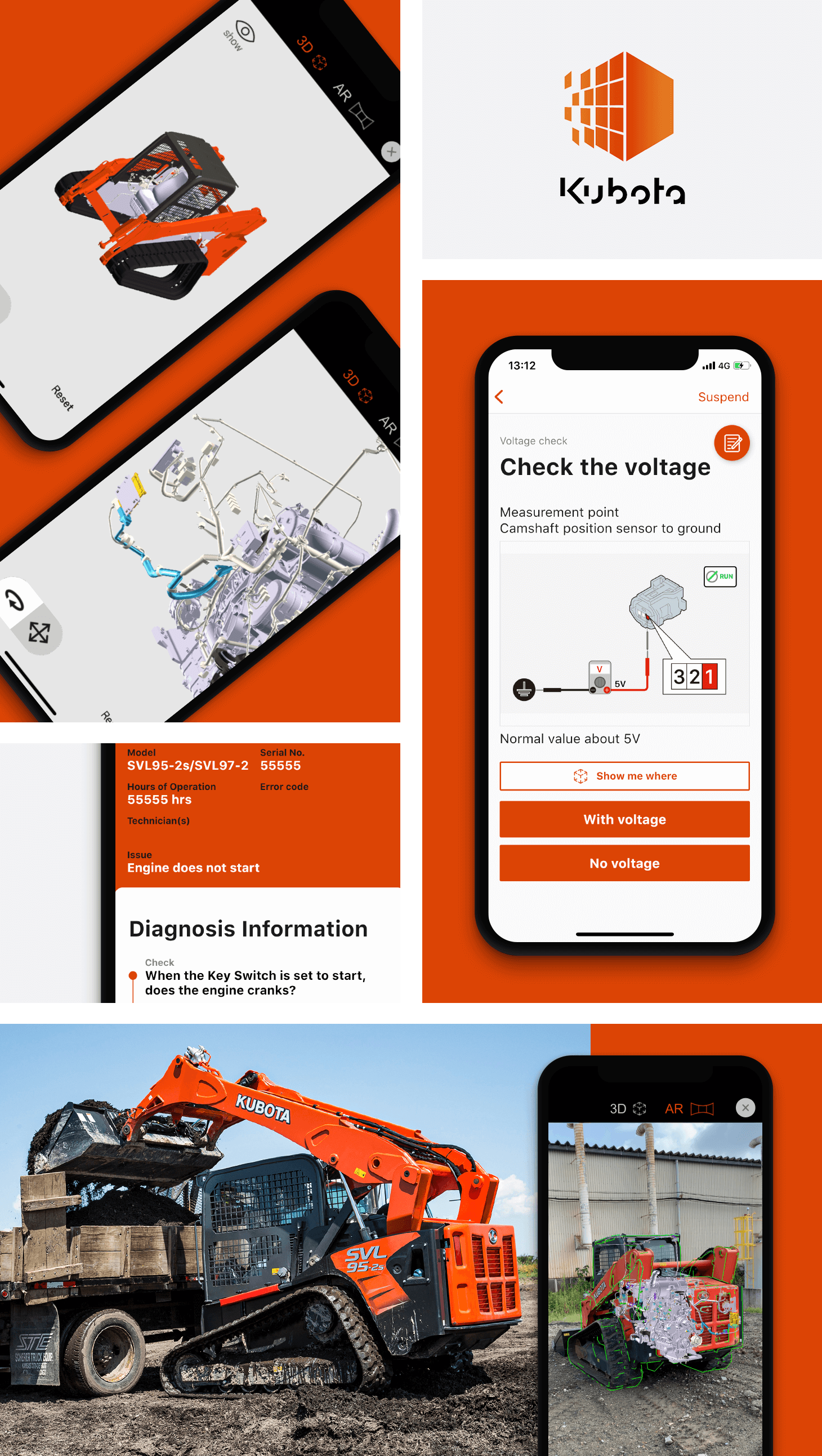 3Dモデル・ARを活用した診断を提供し、建機故障時のダウンタイムを低減