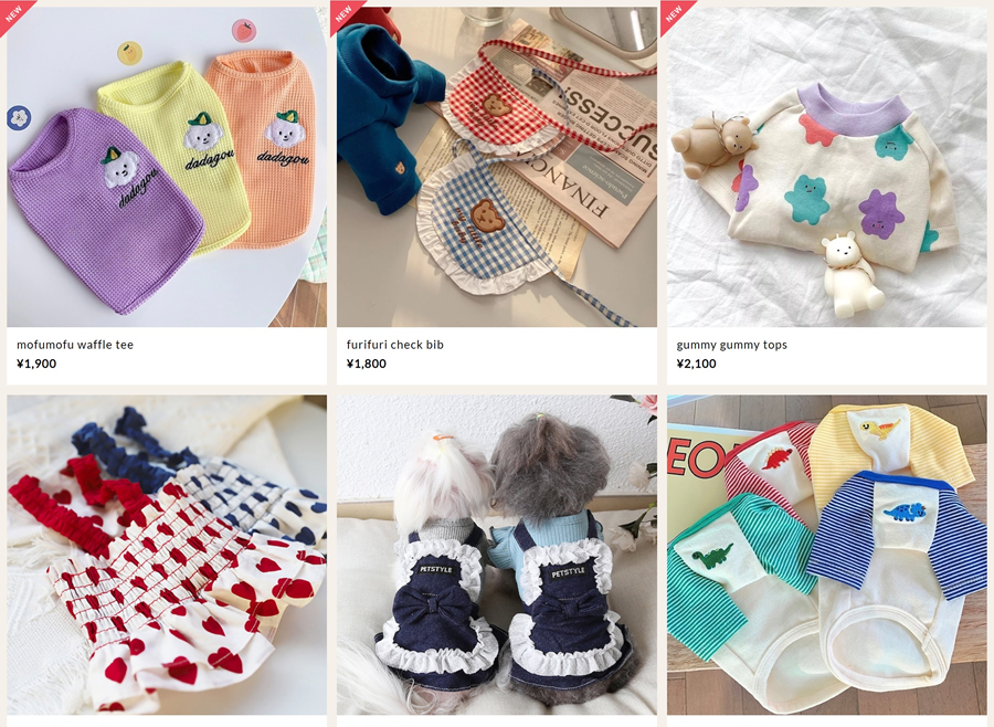 オンライン専門ペット服ECサイト制作