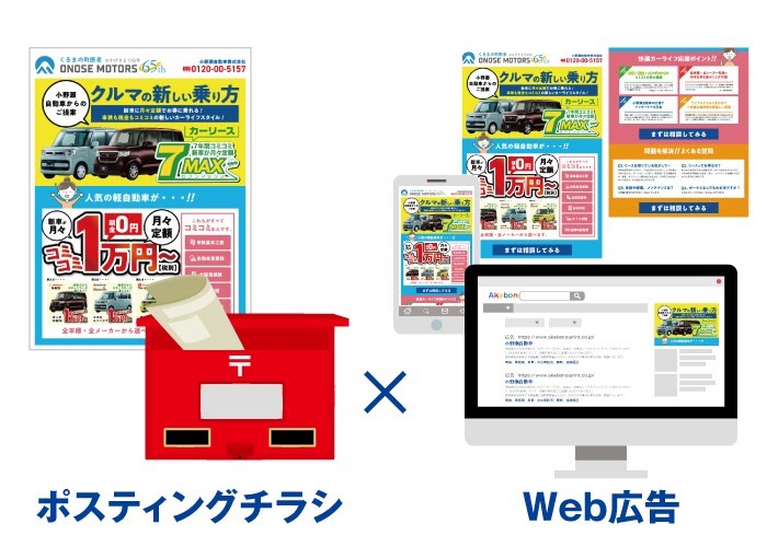 小野瀬自動車様 チラシ×Web広告